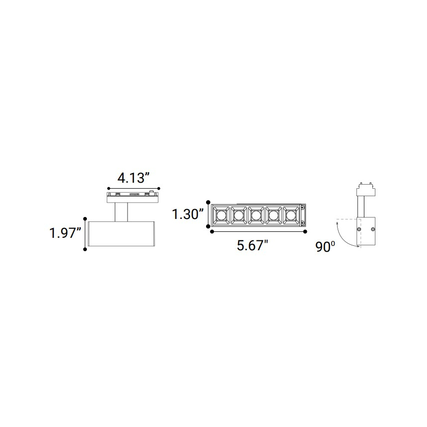 Adjustable Multi-Cell Light Modular Track Component