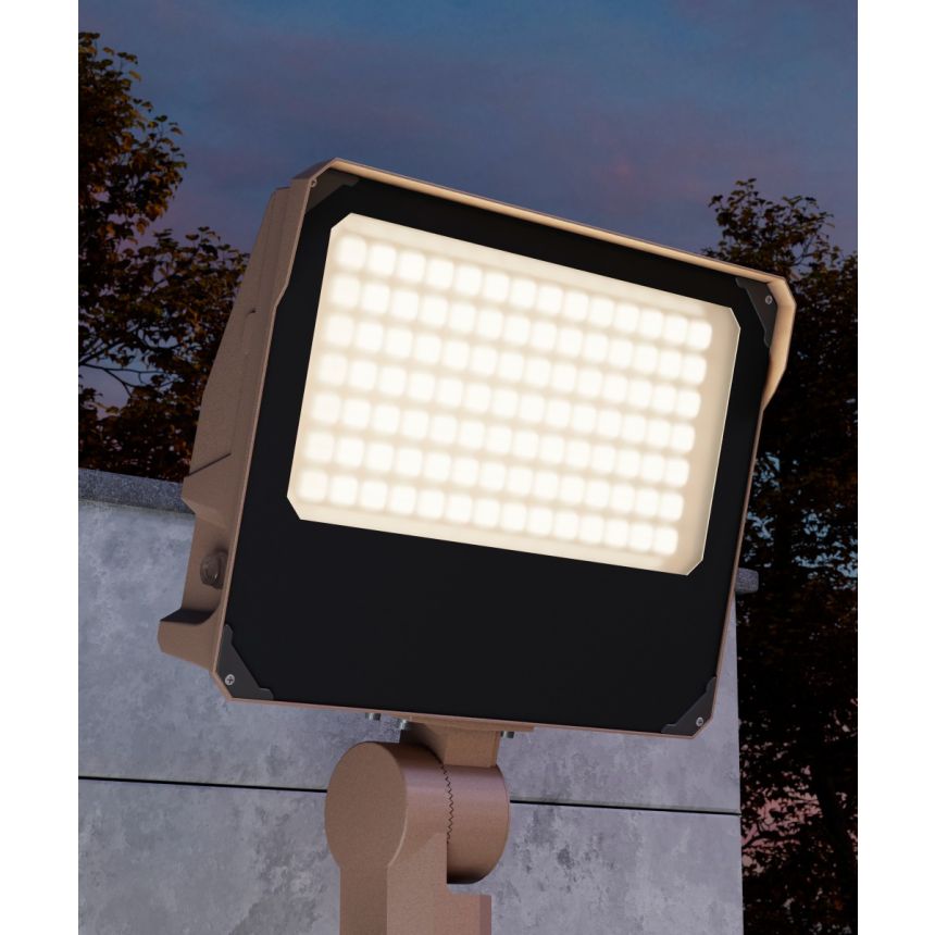 Alcon 11411-SF-LG Slipfitter Mount LED Flood Light shown in a aged bronze finish.