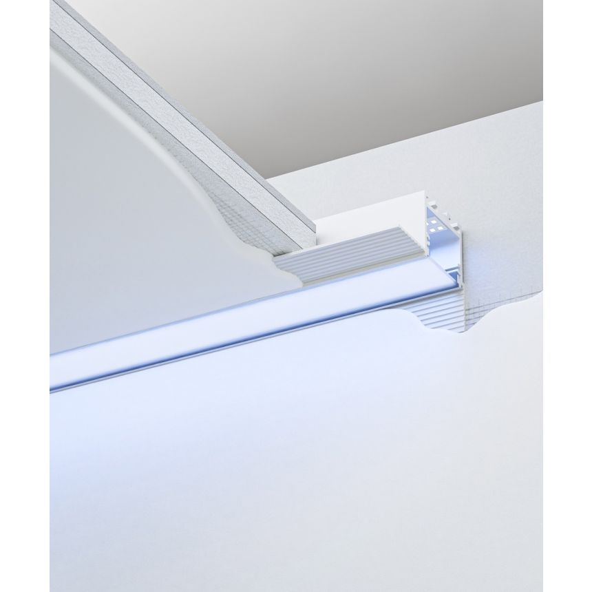 Alcon 12100-10-PR-RGBW Linear Recessed Downlight shown in a White finish