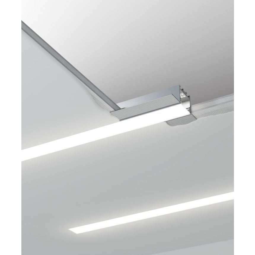 Alcon 12100-10-R Linear Recessed Downlight shown in a Silver finish