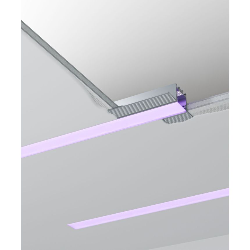 Alcon 12100-10-R-RGBW Linear Recessed Downlight shown in a Silver finish 