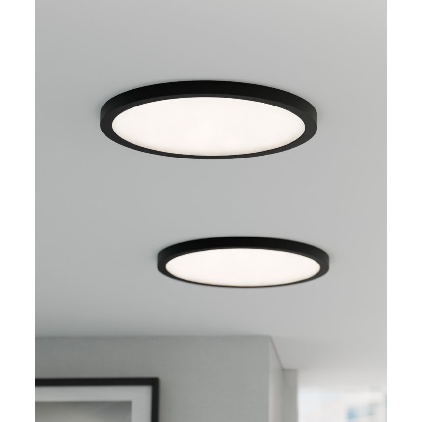 Alcon 12182-S-12 Architectural Surface-Mount LED Disk Light shown in a Black finish