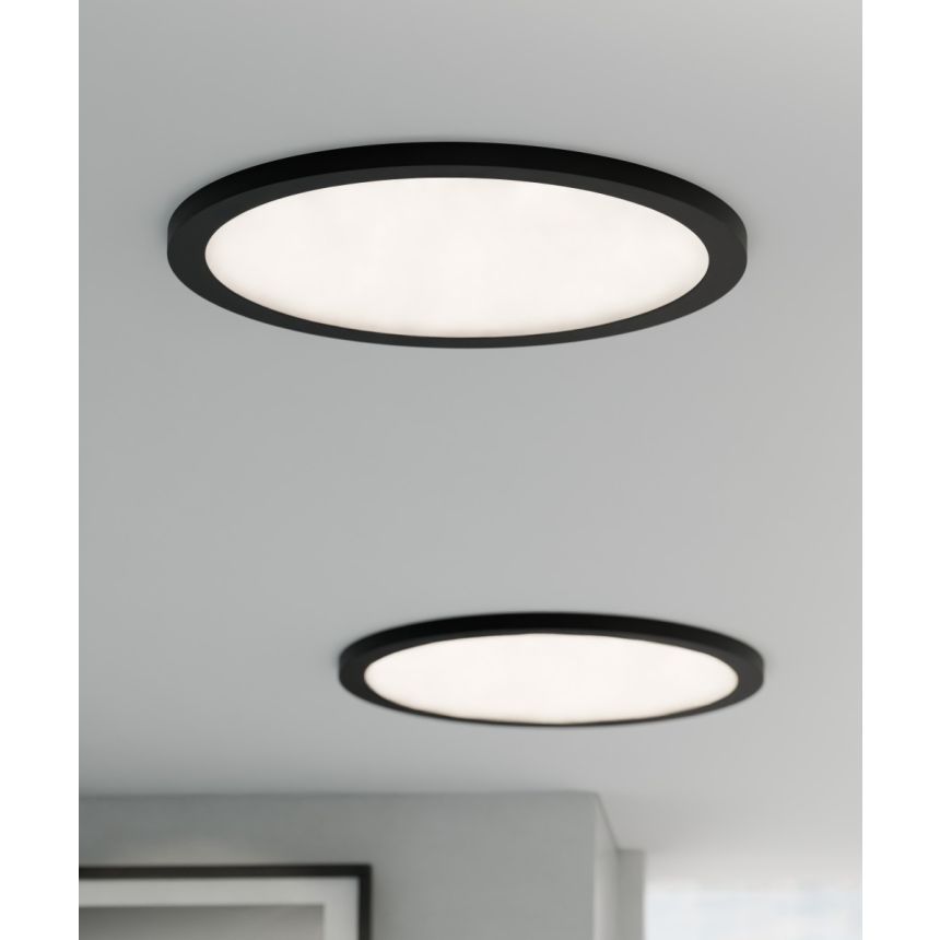 Alcon 12182-S-18 Architectural Surface-Mount LED Disk Light shown in a Black finish
