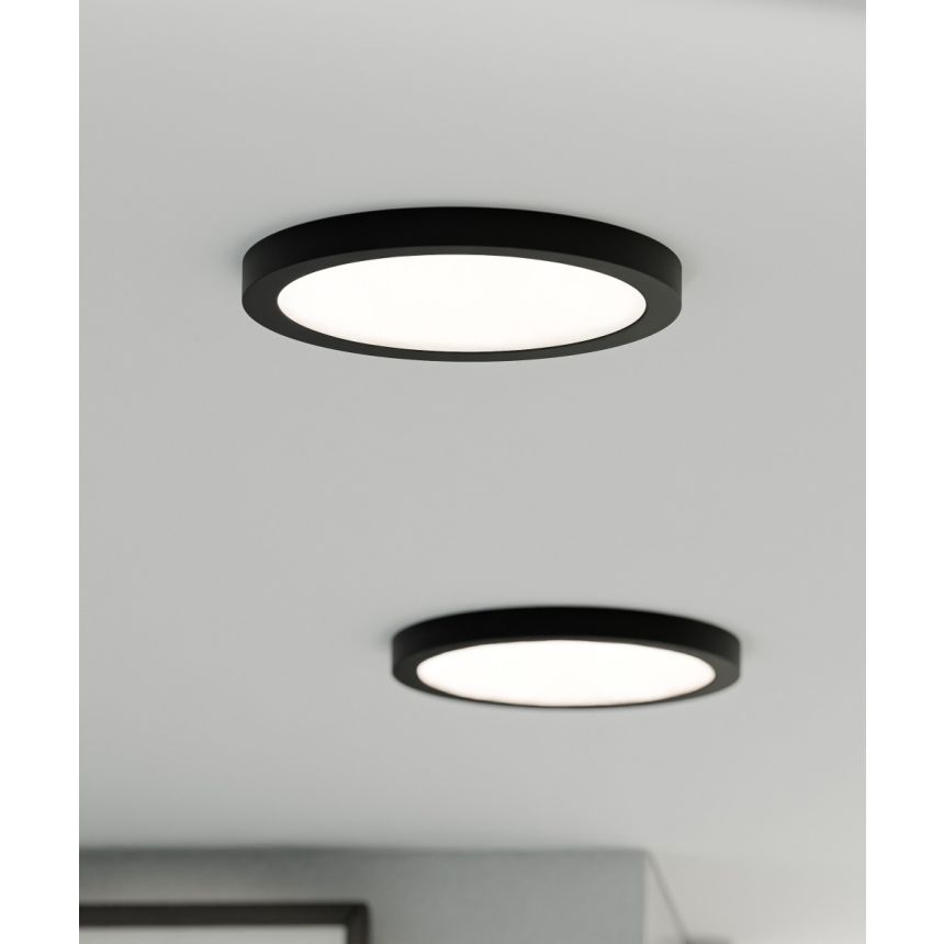 Alcon 12182-S-7 Architectural Surface-Mount LED Disk Light shown in a Black finish