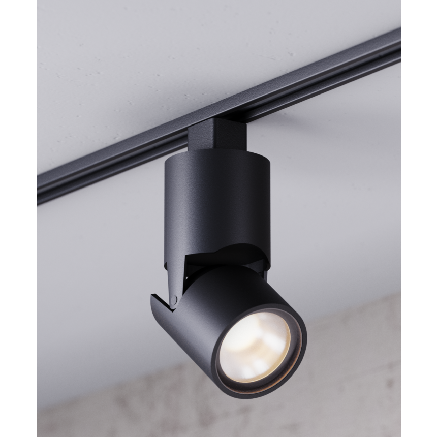 Alcon 13101-MD-T Multi-Sized Architectural LED Track Light Head shown in a Black finish.