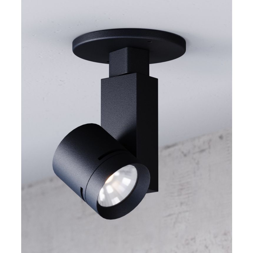 Alcon 13307-MR Black Architectural 2.8-Inch LED Monopoint Head – 6.78" Total Height x 4.39" Total Width x 3.12" Cylinder Length x 2.76" Cylinder Diameter