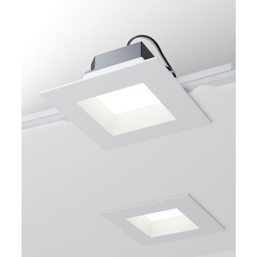 Alcon 14009-4 Square LED Can Light shown in a White finish