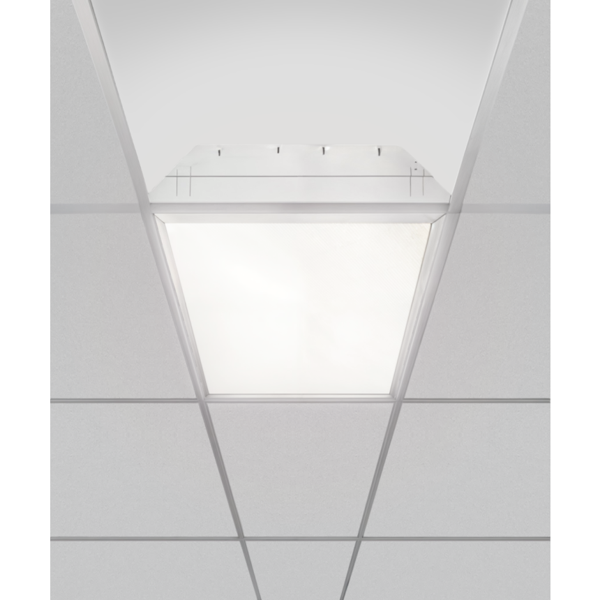 Alcon Lighting 14115-R LED 
recessed troffer panel light with a white finish.
