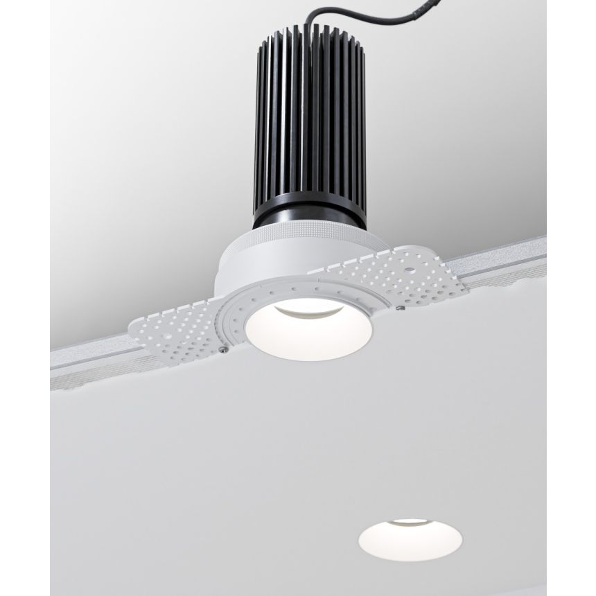 Alcon 14119-2ND-TL Recessed Adjustable Downlight Round Trimless shown in a White finish