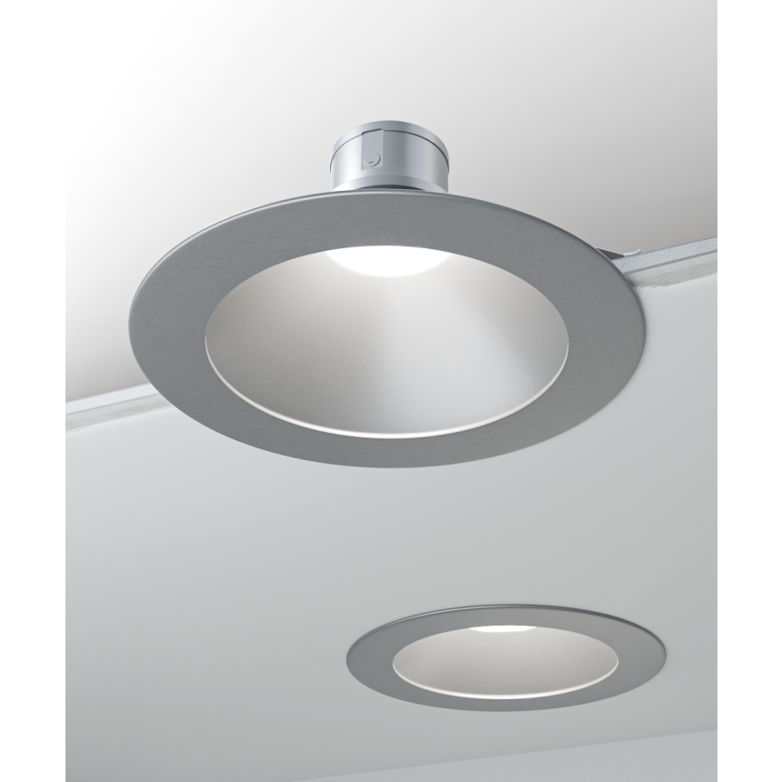 Alcon 14123-10R Round Recessed Light shown in a Satin haze finish