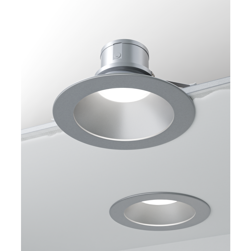 Alcon 14123-6R Round Recessed Light shown in a Satin haze finish