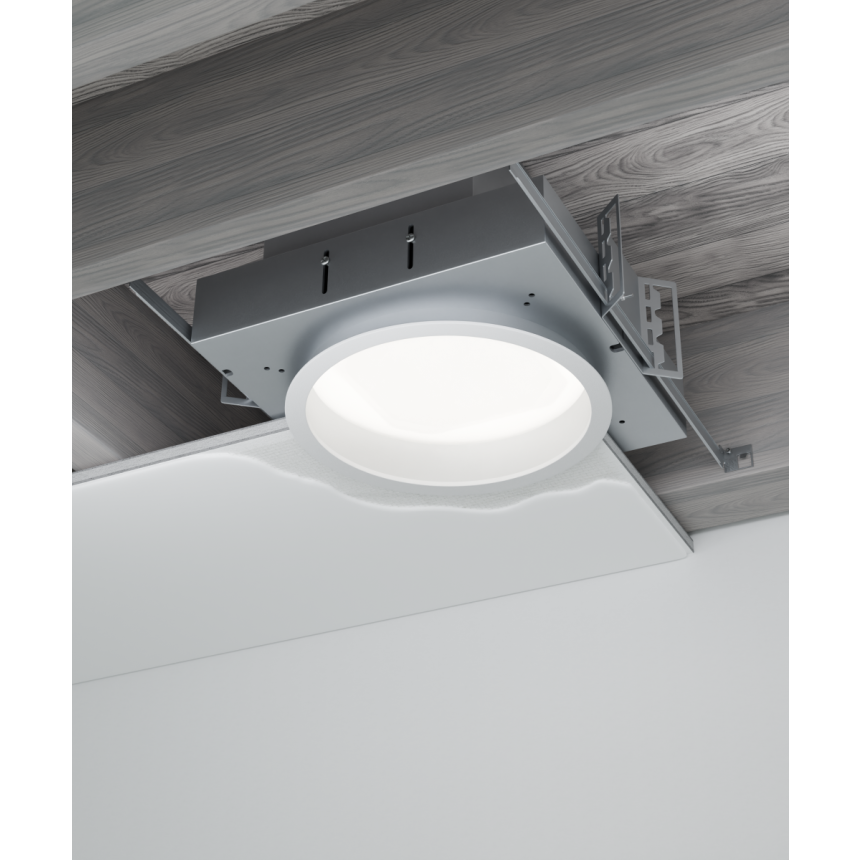 Alcon 14135-8-L MRI and Surgical Recessed Lensed LED Downlight shown in a White finish 