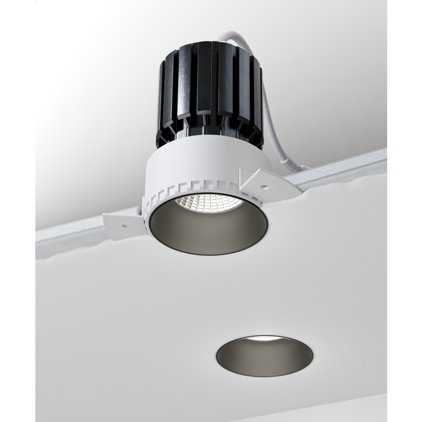 Alcon 14143-R Trimless Recessed Light shown in a Black finish 