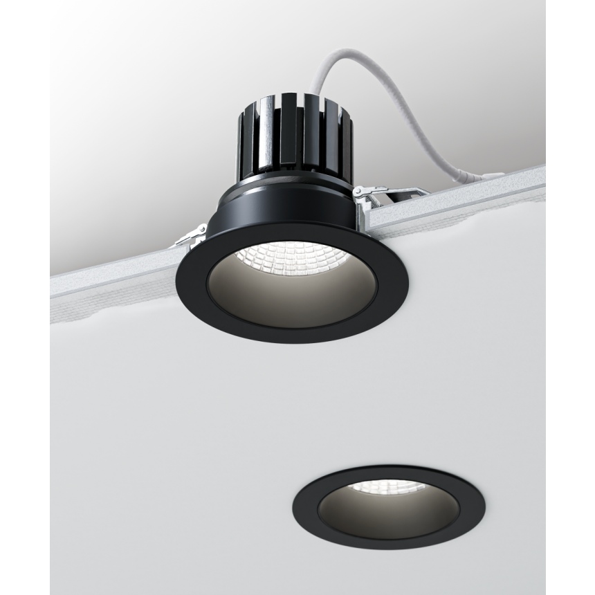 Alcon 14143-R-TF Recessed Light shown in a Black finish