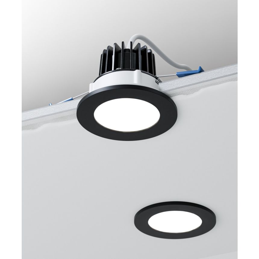 Alcon 14144-R-DIR-WL Wet Rated Recessed Dimmable Downlight shown in a Black finish