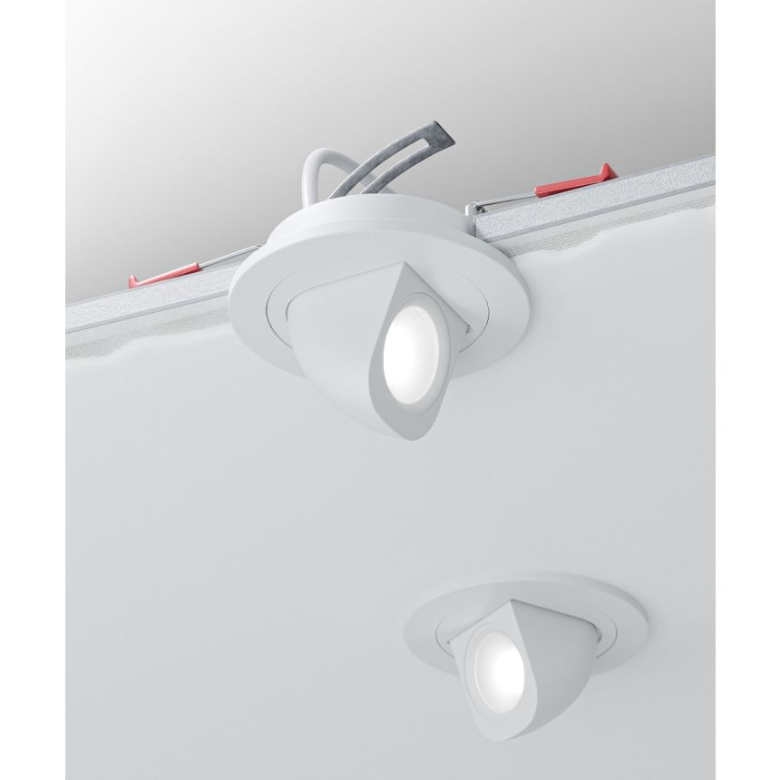 Alcon 14144-R-PD Pull Down Dimmable Recessed Downlight shown in a Black finish