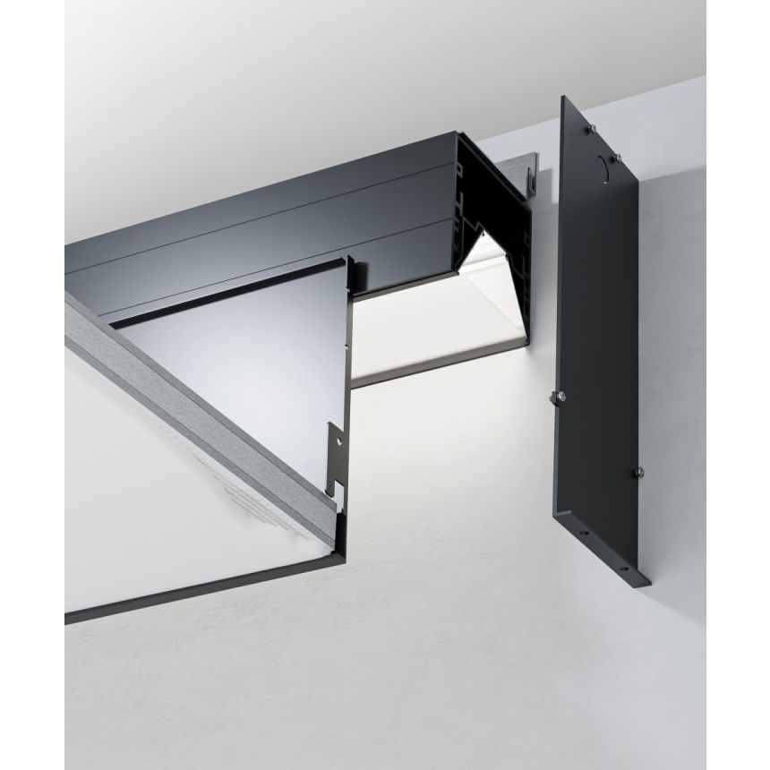 Alcon 15233-4 Linear Recessed LED Perimeter Light Shown in Black finish