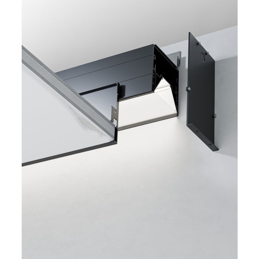 Alcon 15233-2 Linear Recessed LED Perimeter Light Shown in Black finish