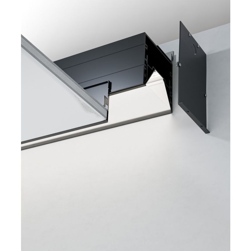 Alcon 15233-2-33 Linear Recessed LED Perimeter Light Shown in Black finish