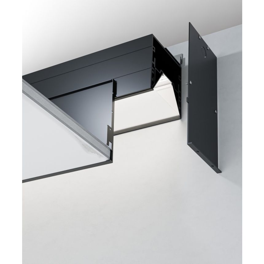 Alcon 15233-4 Linear Recessed LED Perimeter Light Shown in Black finish
