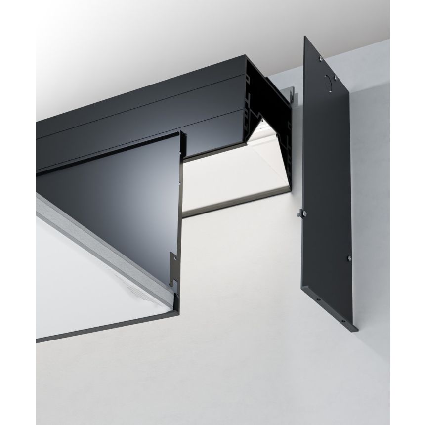 Alcon 15233-6 Linear Recessed LED Perimeter Light Shown in Black finish 