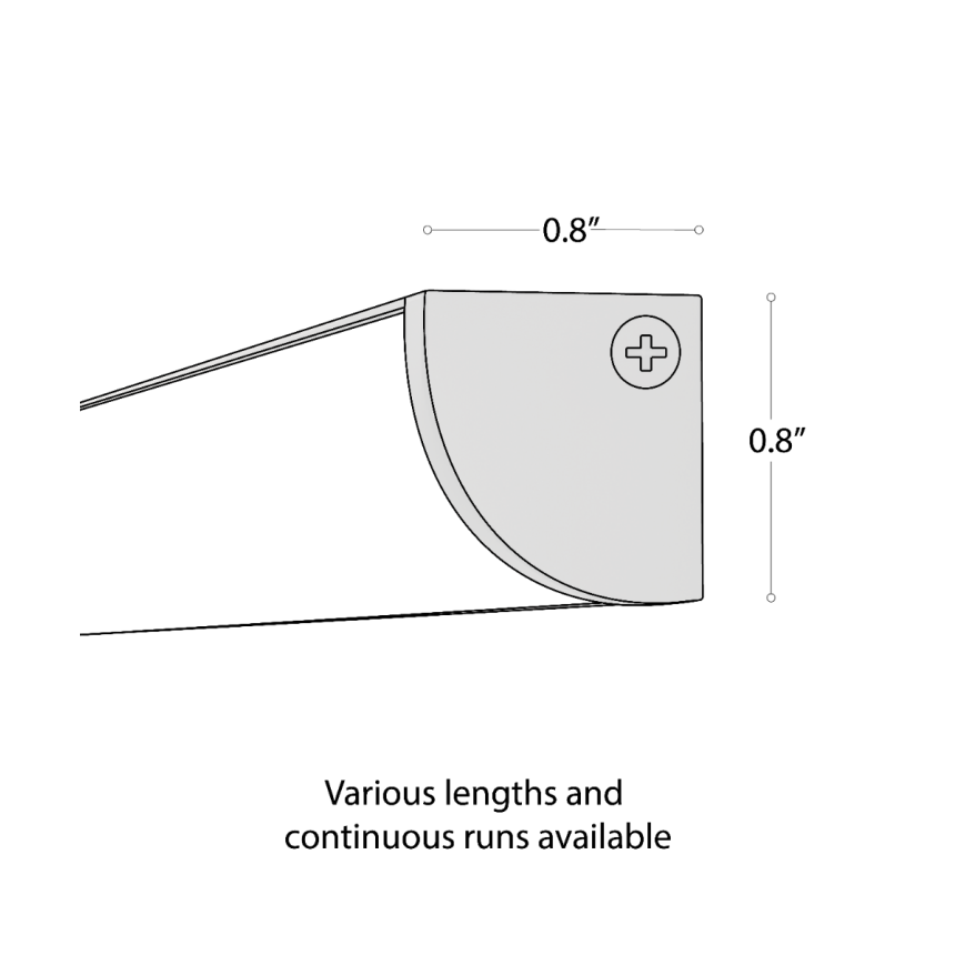 Alcon 15255 RGBW Color tunable linear cove light shown in a white finish.