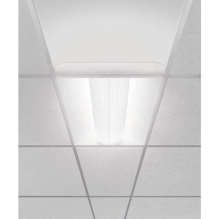 Alcon Lighting 24000-R LED 
recessed troffer panel light with a white finish.