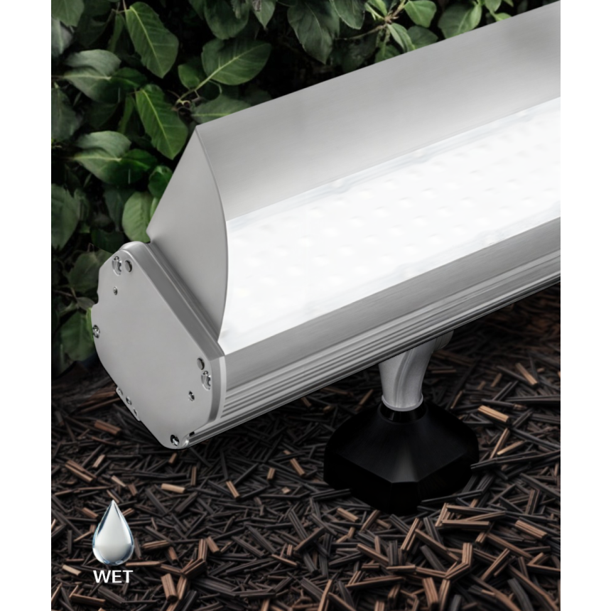 Outdoor Architectural LED Commercial Sign Light 31027 shown in options of Black or White finishes.