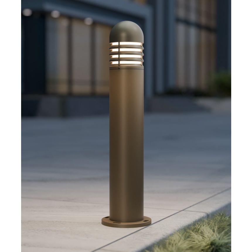 Alcon 9006 41-Inch Outdoor Bollard LED Pathway Light shown in a bronze finish.