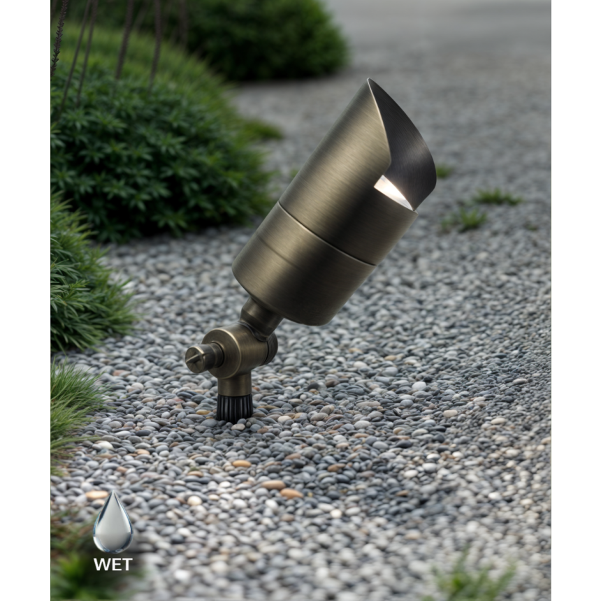 Low-Voltage Landscape LED Uplight with Shroud