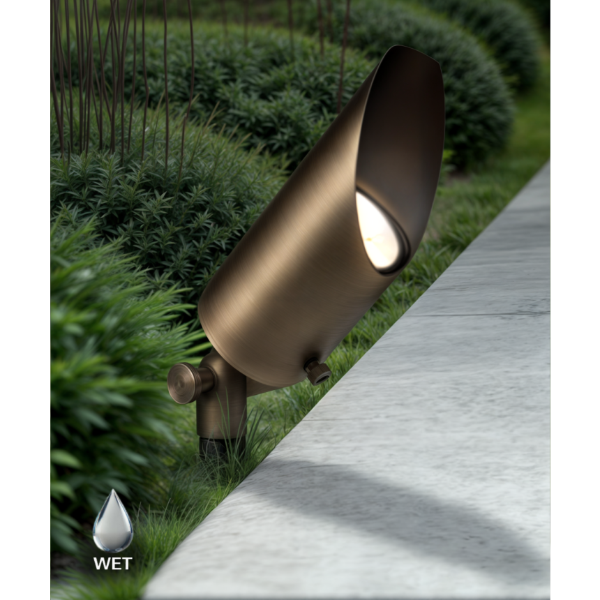 Alcon lighting 9011 LED directional uplight shown in a bronze finish