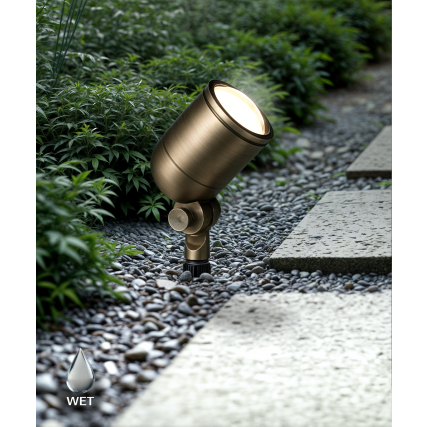Alcon lighting 9019 LED directional uplight shown in a bronze finish