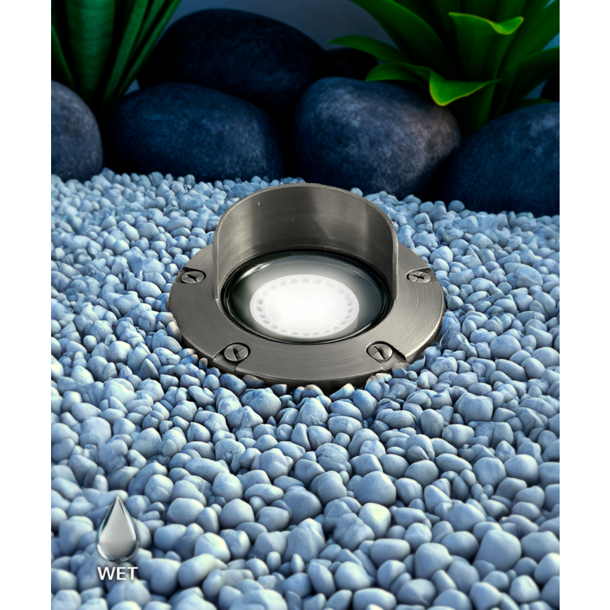 Alcon 9027-SS Low-Voltage 5-Inch Adjustable In-Ground LED Well Light