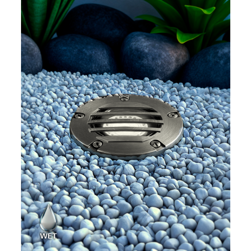 Alcon 9028-SS Low-Voltage 5-Inch Adjustable In-Ground LED Well Light