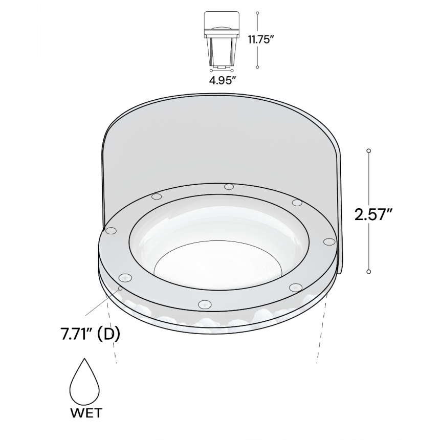 Alcon 9038-WW 7-Inch In-Ground LED Well Light