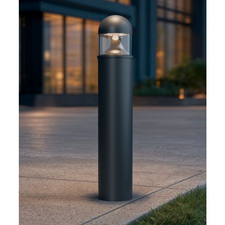 42-Inch Domed Sand-Blasted Louver LED Bollard Light