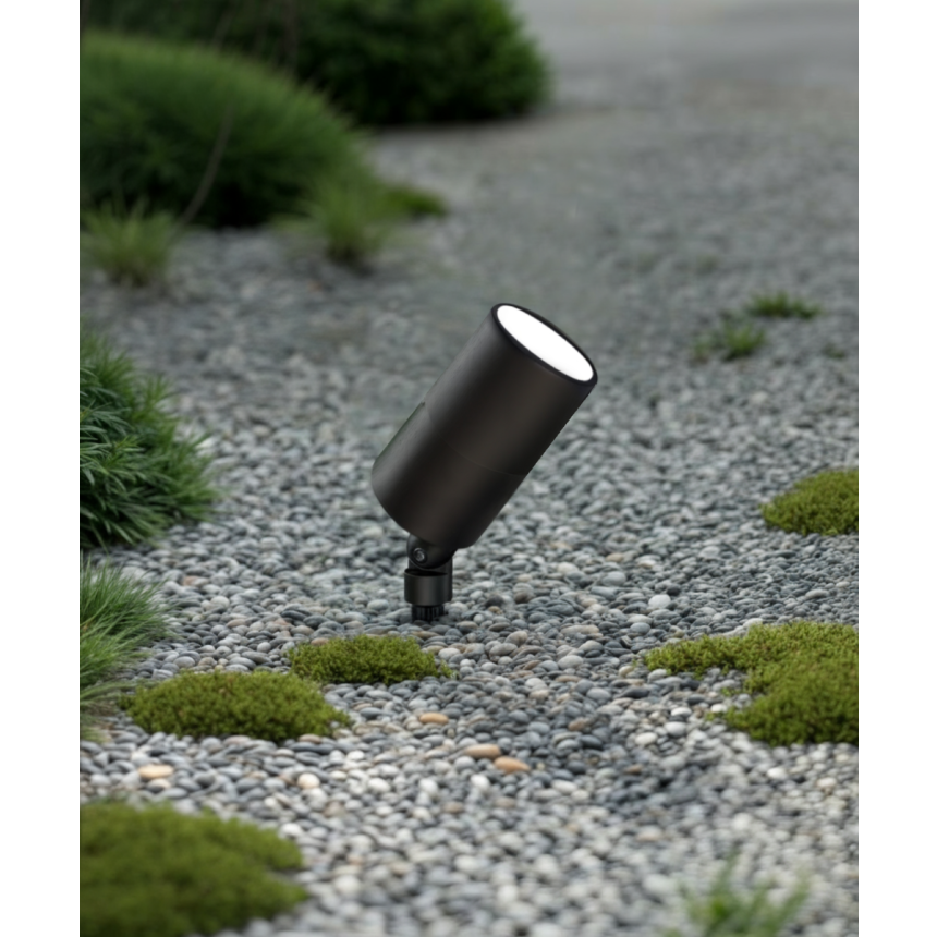 Alcon 9165-4 LED directional uplight shown in a black finish