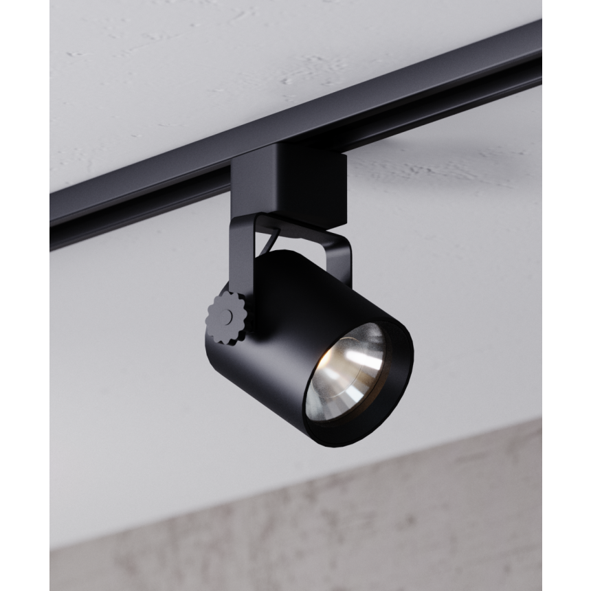 Alcon 13110 2-Inch LED Track Light Head shown in a Black finish.