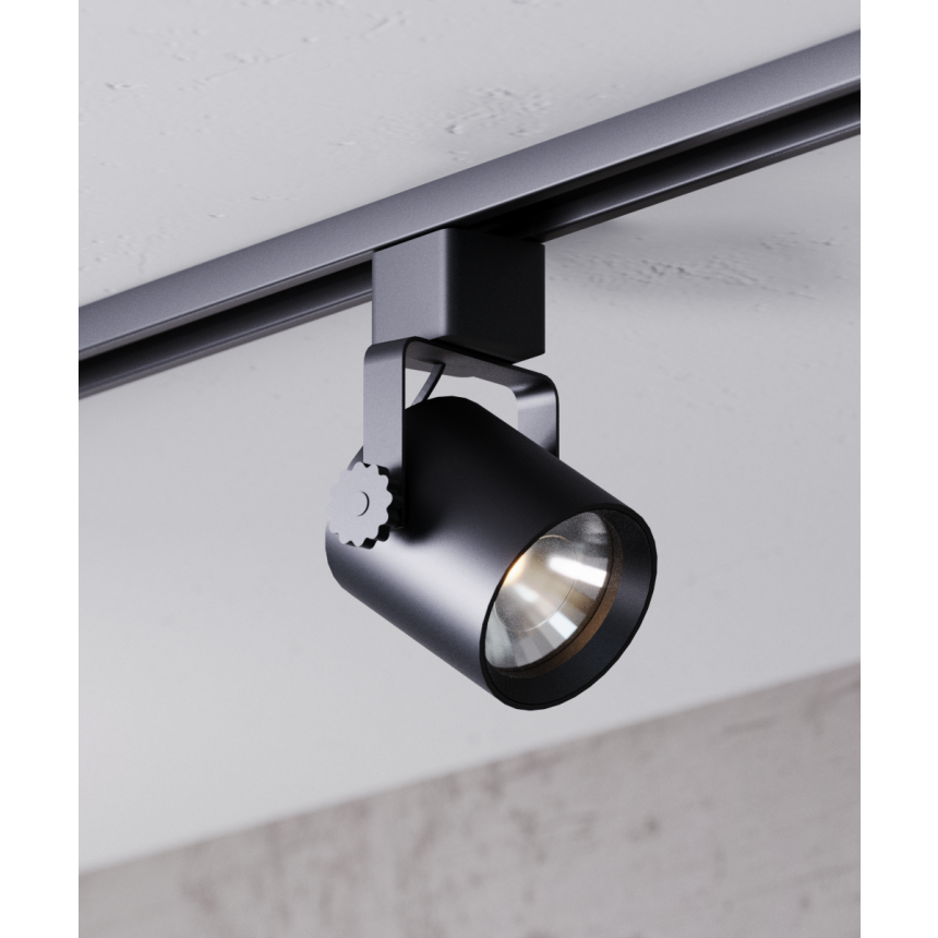 Alcon 13110 2-Inch LED Track Light Head shown in a Black finish.