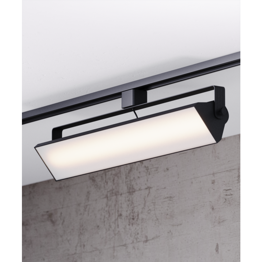 Alcon 13126-20 20-Inch Architectural LED Wall Wash Track Light shown in a Black finish.