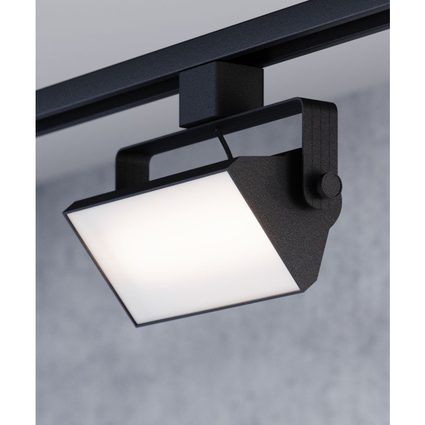 Alcon 13126-6 6-Inch Architectural LED Wall Wash Track Light shown in a Black finish.