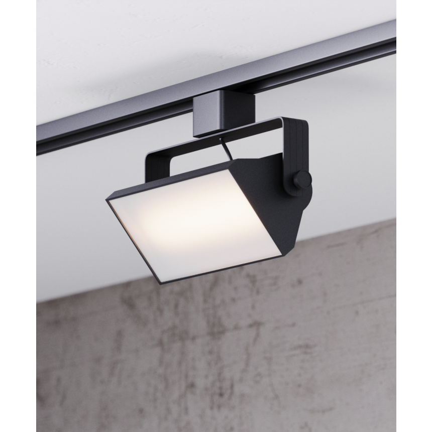 Alcon 13126-6 6-Inch Architectural LED Wall Wash Track Light shown in a Black finish.