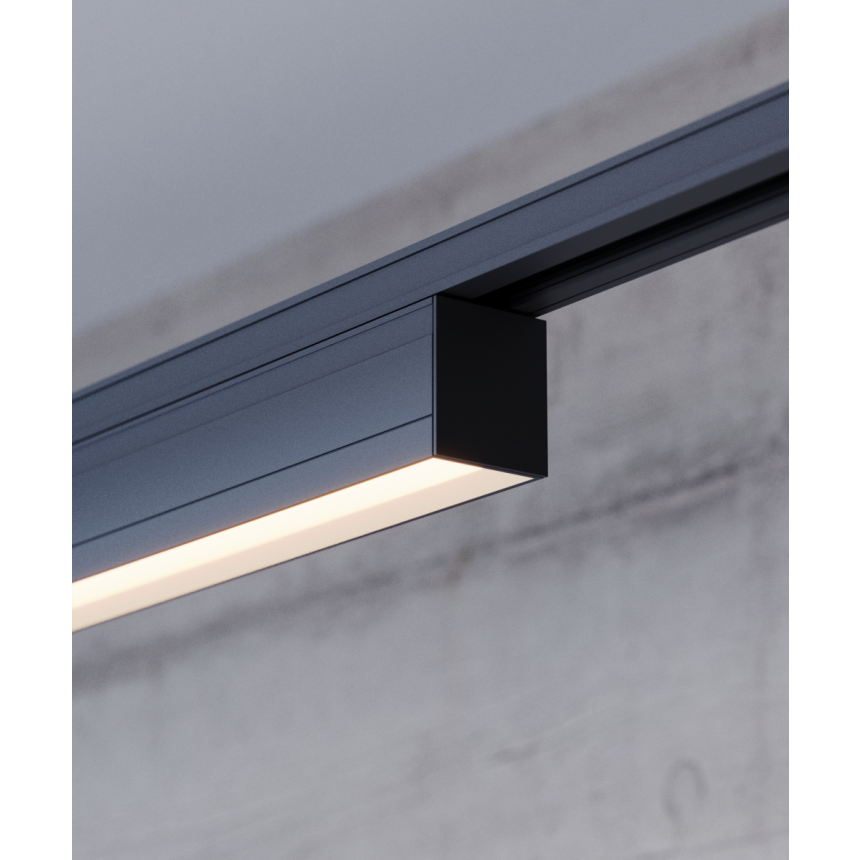 Alcon 13150 Architectural LED Linear Track Light shown in a Black finish.