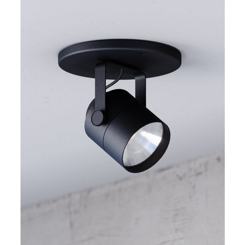 Alcon 13302-M Black 2-Inch LED Monopoint Track Light Head – 4.5" Total Height x 2.375" Length x 2.25" Diameter x 2.625" Mounting Arm Height