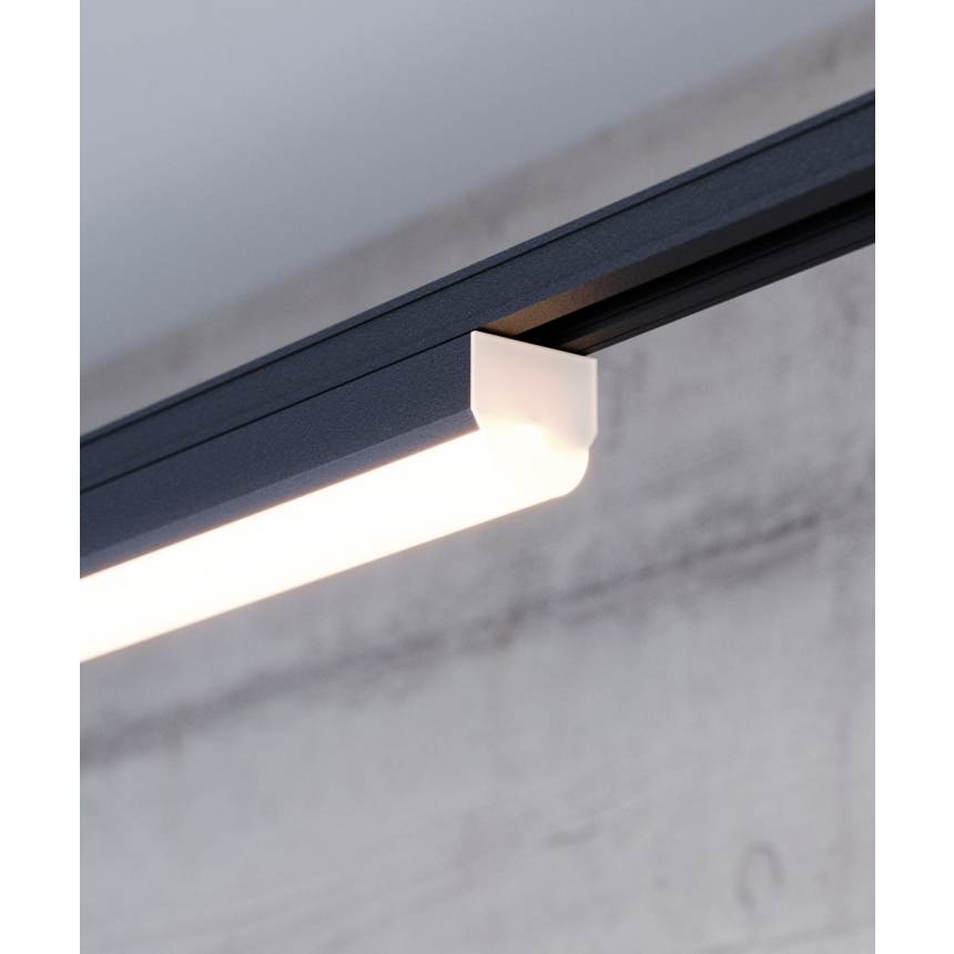 Alcon 13304 Multi-Sized Adjustable LED Track Light Head shown in a Black finish.