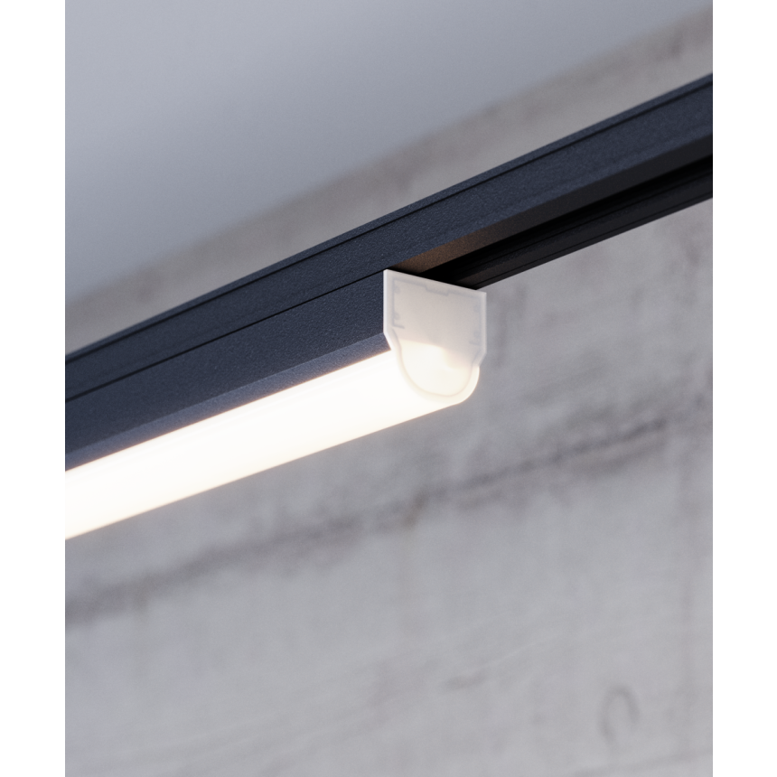Alcon 13304 Multi-Sized Adjustable LED Track Light Head shown in a Black finish.