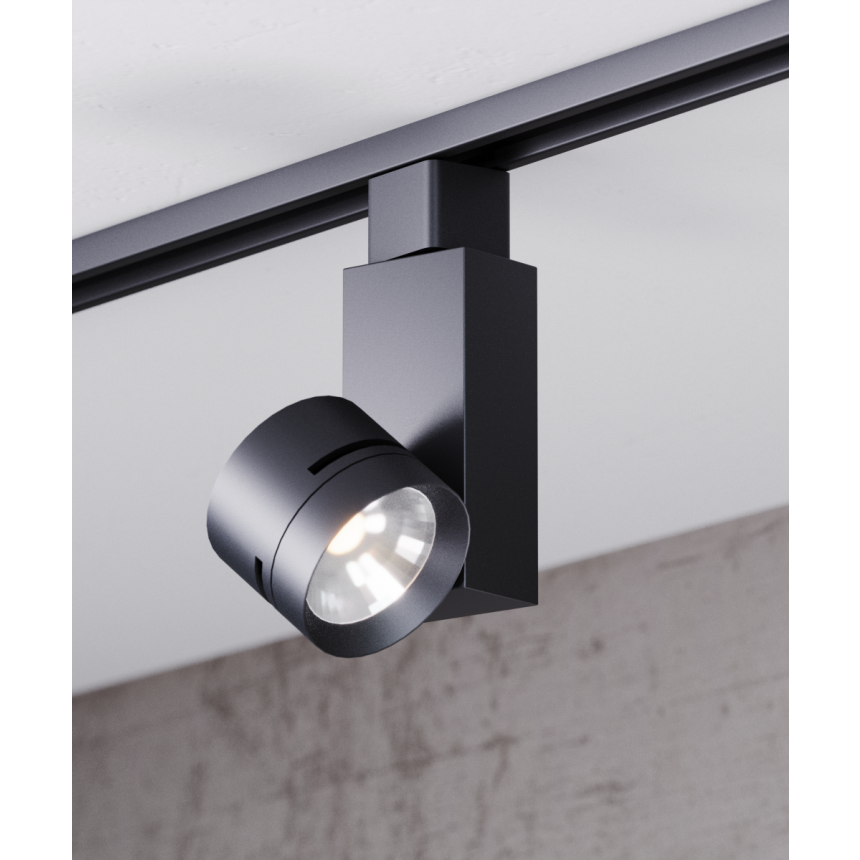 Alcon 13306 Architectural 2.5-Inch LED Track Light Head shown in a Black finish.