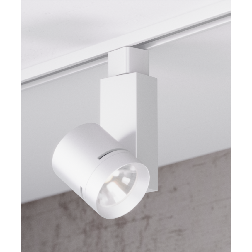 Alcon 13307 Architectural 2.5-Inch LED Track Light Head shown in a Black finish.
