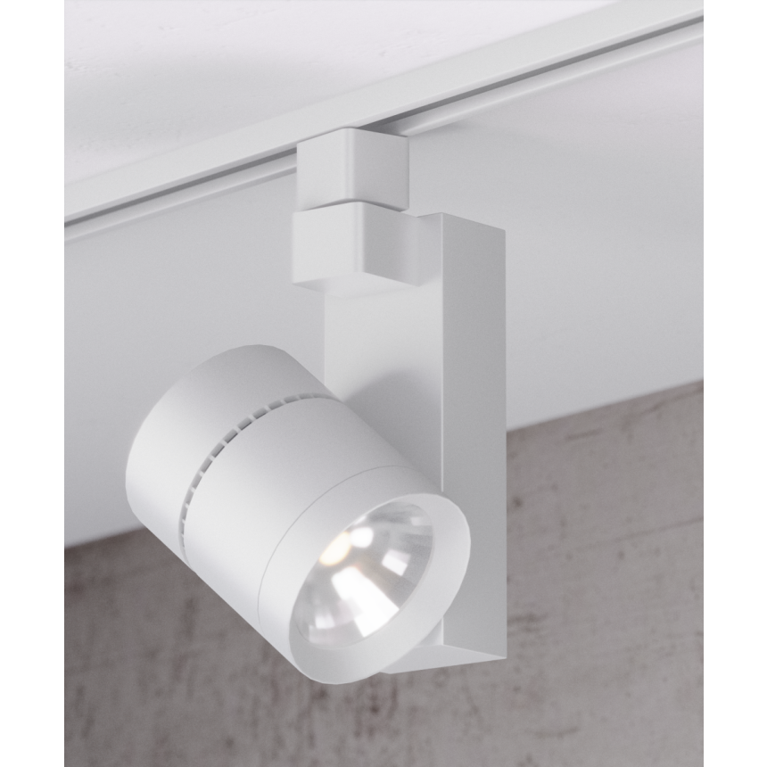 Alcon 13308 Architectural 3.5-Inch LED Track Light Head shown in a Black finish.