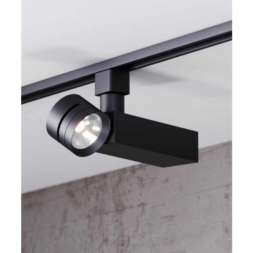Alcon 13309 Architectural 2.5-Inch LED Track Light Head shown in a Black finish.
